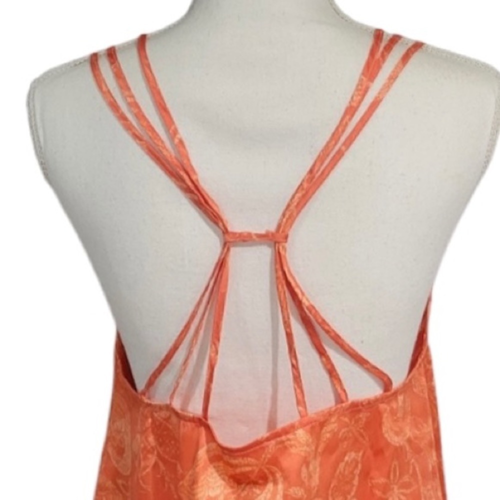 Free People size S Coral floral print strappy sleeveless Off The Coast Camisole - Picture 11 of 16